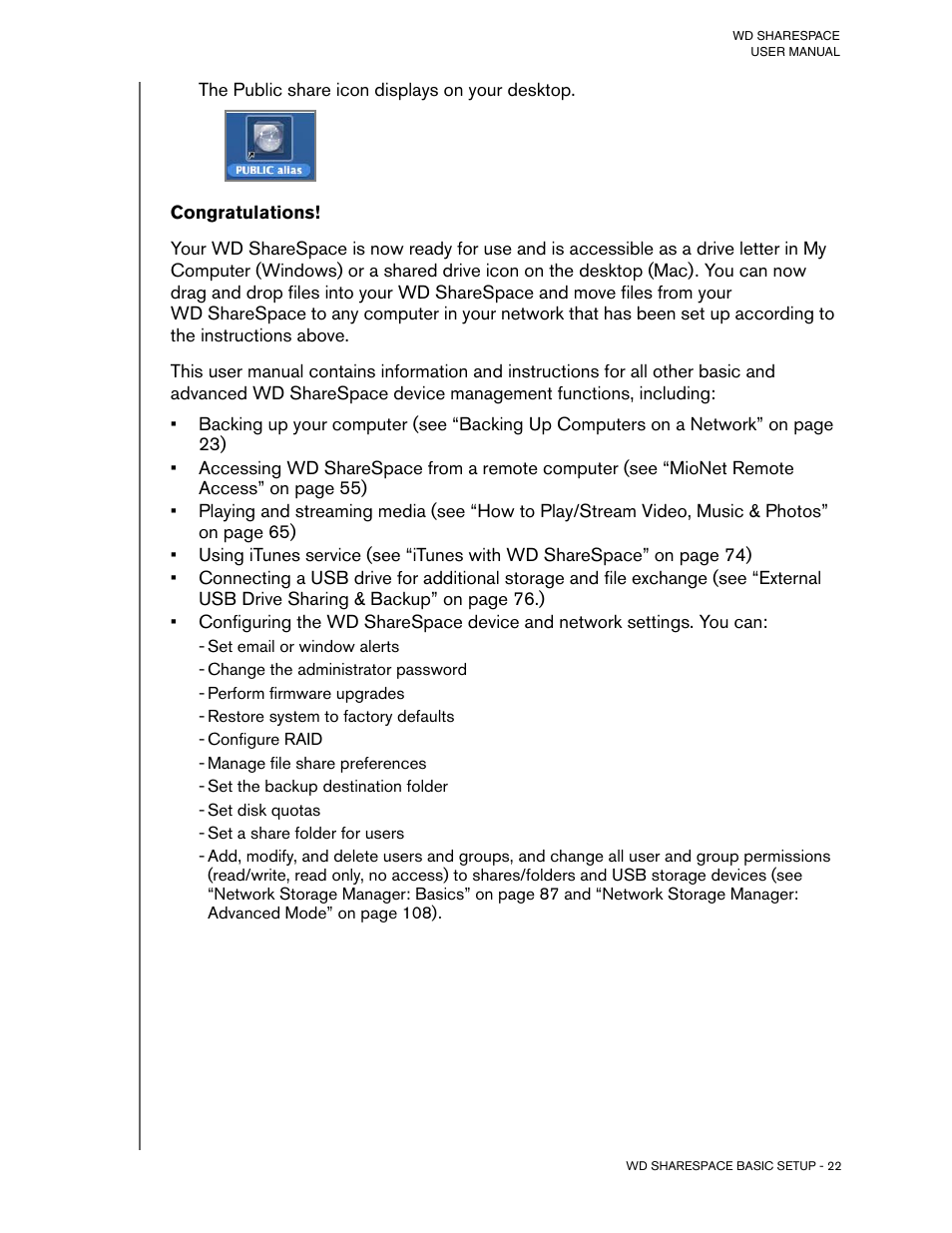 Western Digital WD ShareSpace User Manual User Manual | Page 27 / 207