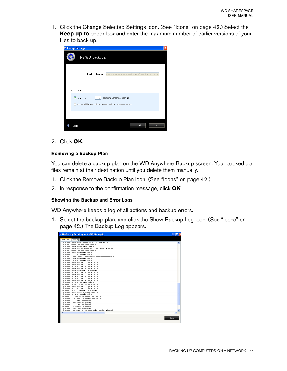 Click ok, In response to the confirmation message, click ok | Western Digital WD ShareSpace User Manual User Manual | Page 49 / 207