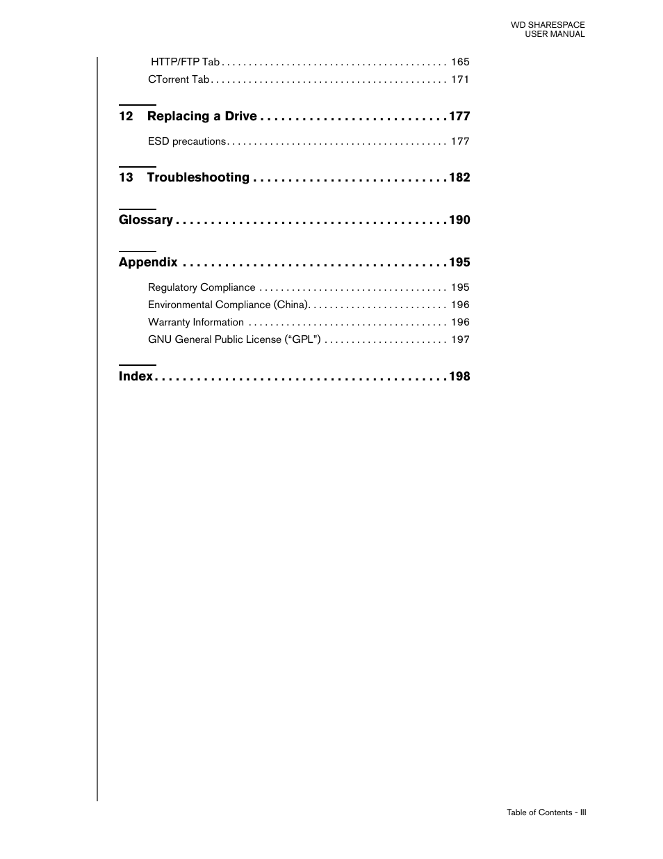 Western Digital WD ShareSpace User Manual User Manual | Page 5 / 207