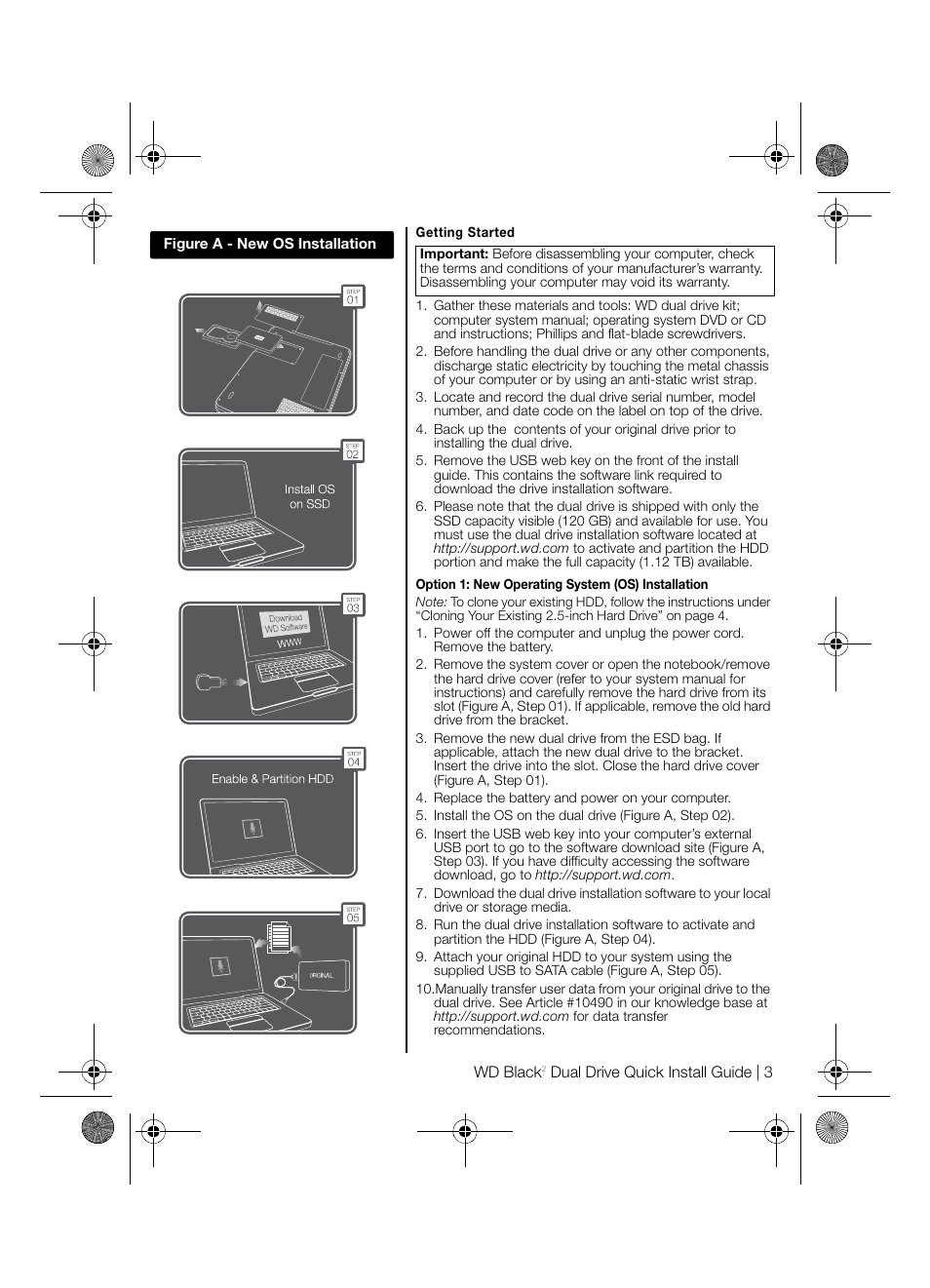 Western Digital WD Black2 Dual Drive Quick Install Guide User Manual | Page 3 / 4