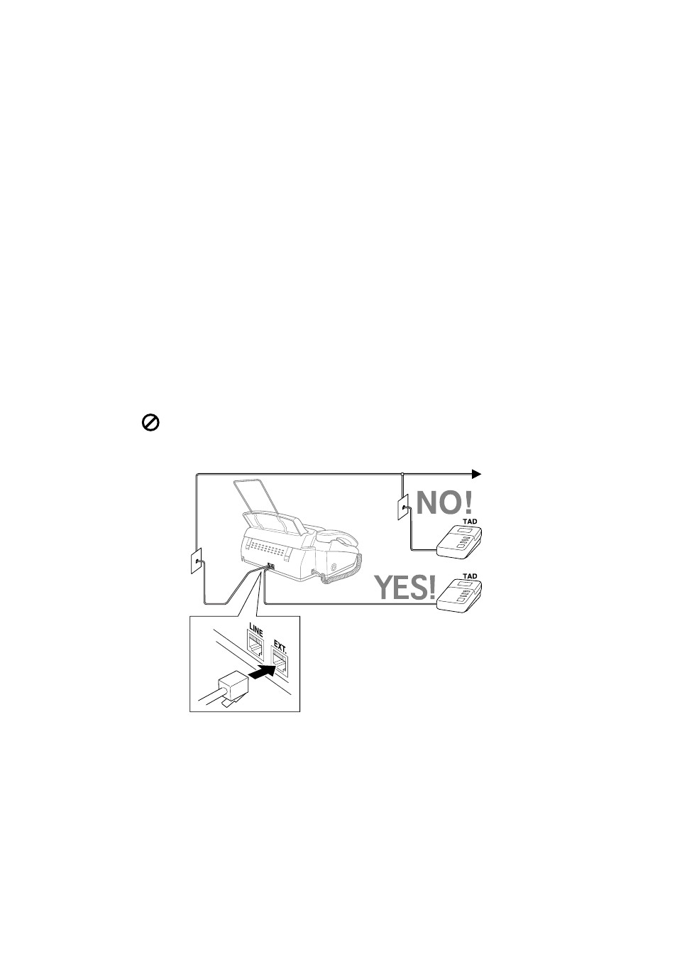 Sequence, Connecting an external telephone answering device, Tad) -8 | Sequence -8 | Brother fax560 User Manual | Page 24 / 83