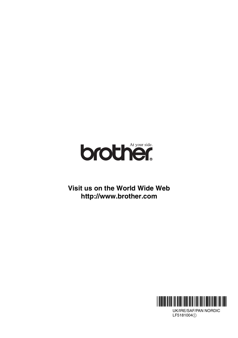 Brother uk/ire/saf/pan nordic | Brother DCP-110C User Manual | Page 100 / 100