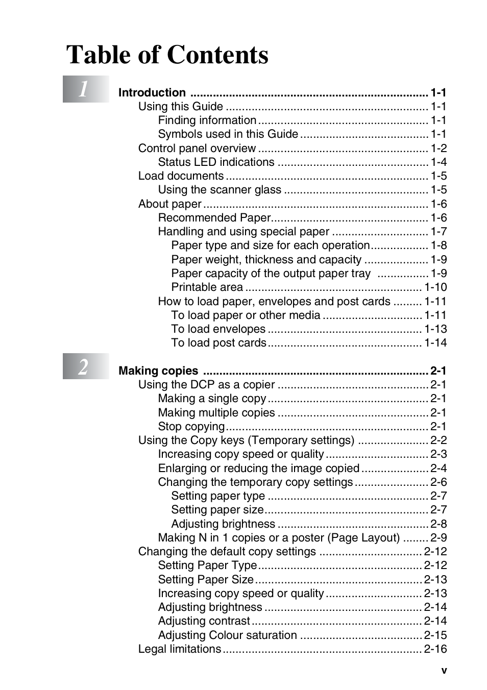 Brother DCP-110C User Manual | Page 7 / 100