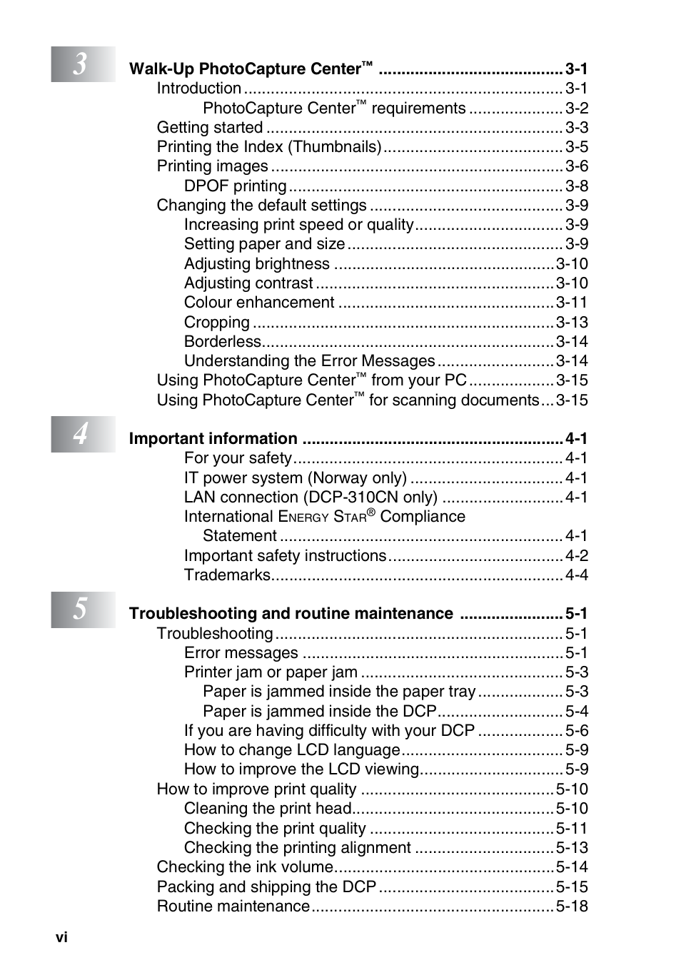 Brother DCP-110C User Manual | Page 8 / 100