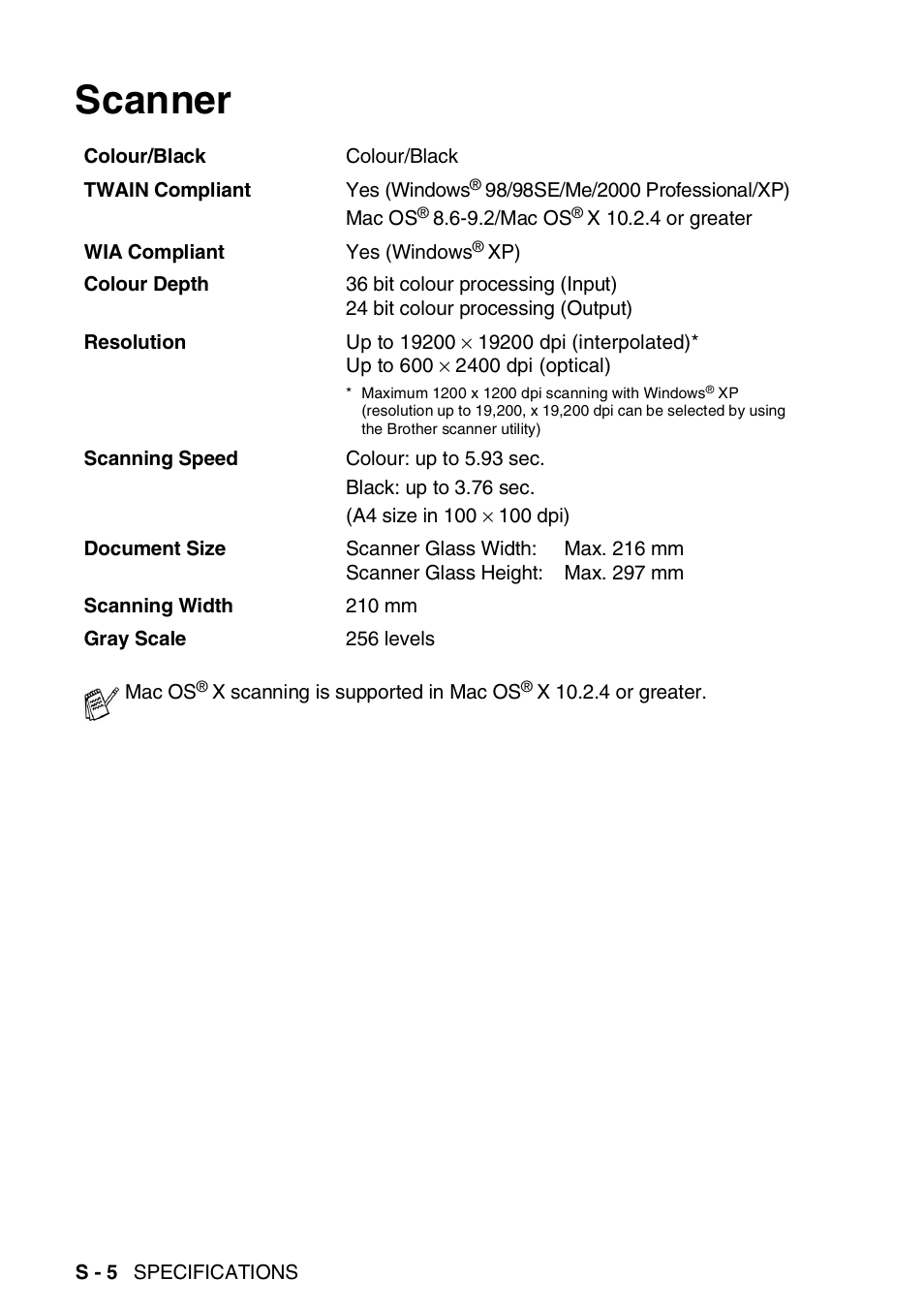 Scanner | Brother DCP-110C User Manual | Page 93 / 100