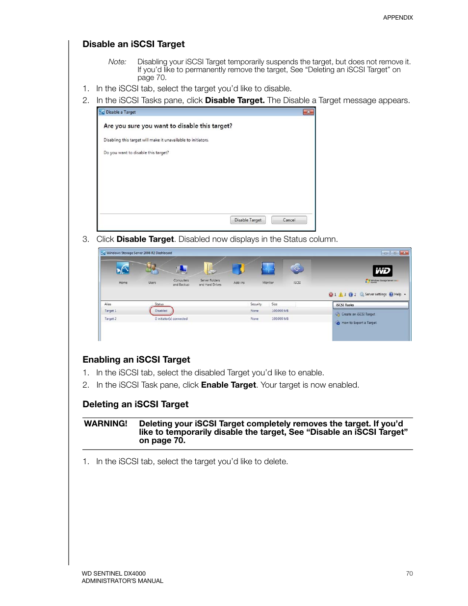 Western Digital WD Sentinel DX4000 User Manual User Manual | Page 74 / 82