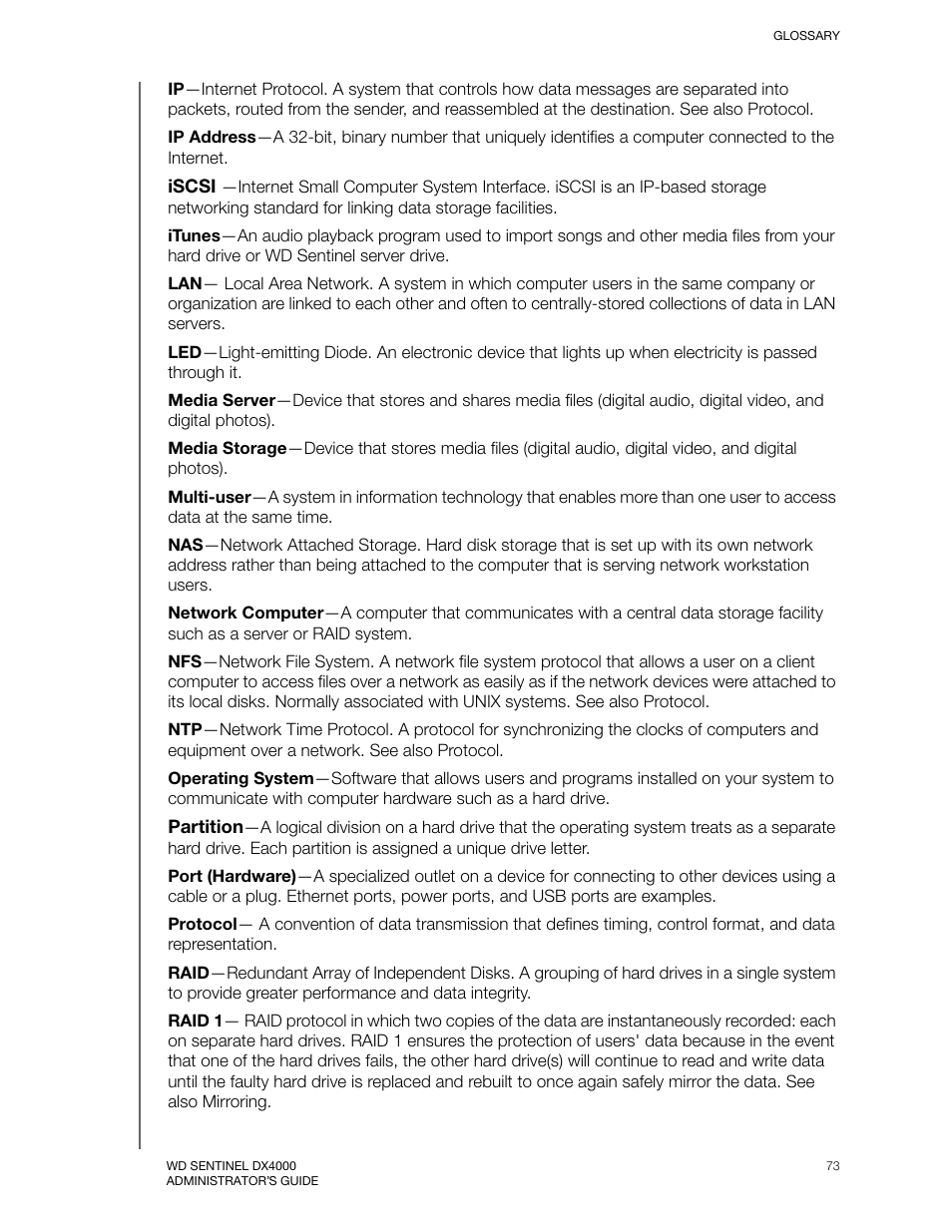 Western Digital WD Sentinel DX4000 User Manual User Manual | Page 77 / 82