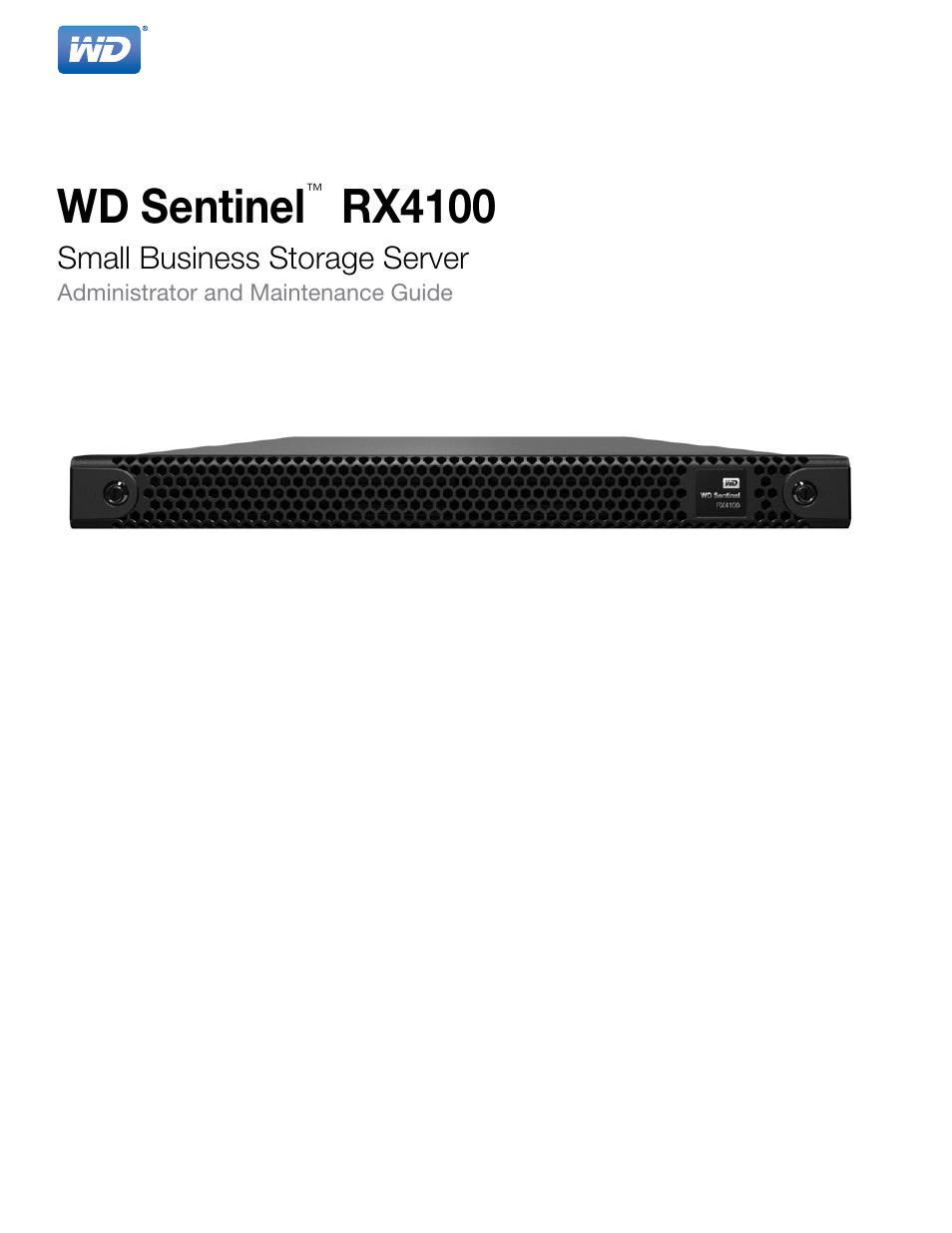 Western Digital WD Sentinel RX4100 User Manual User Manual | 117 pages