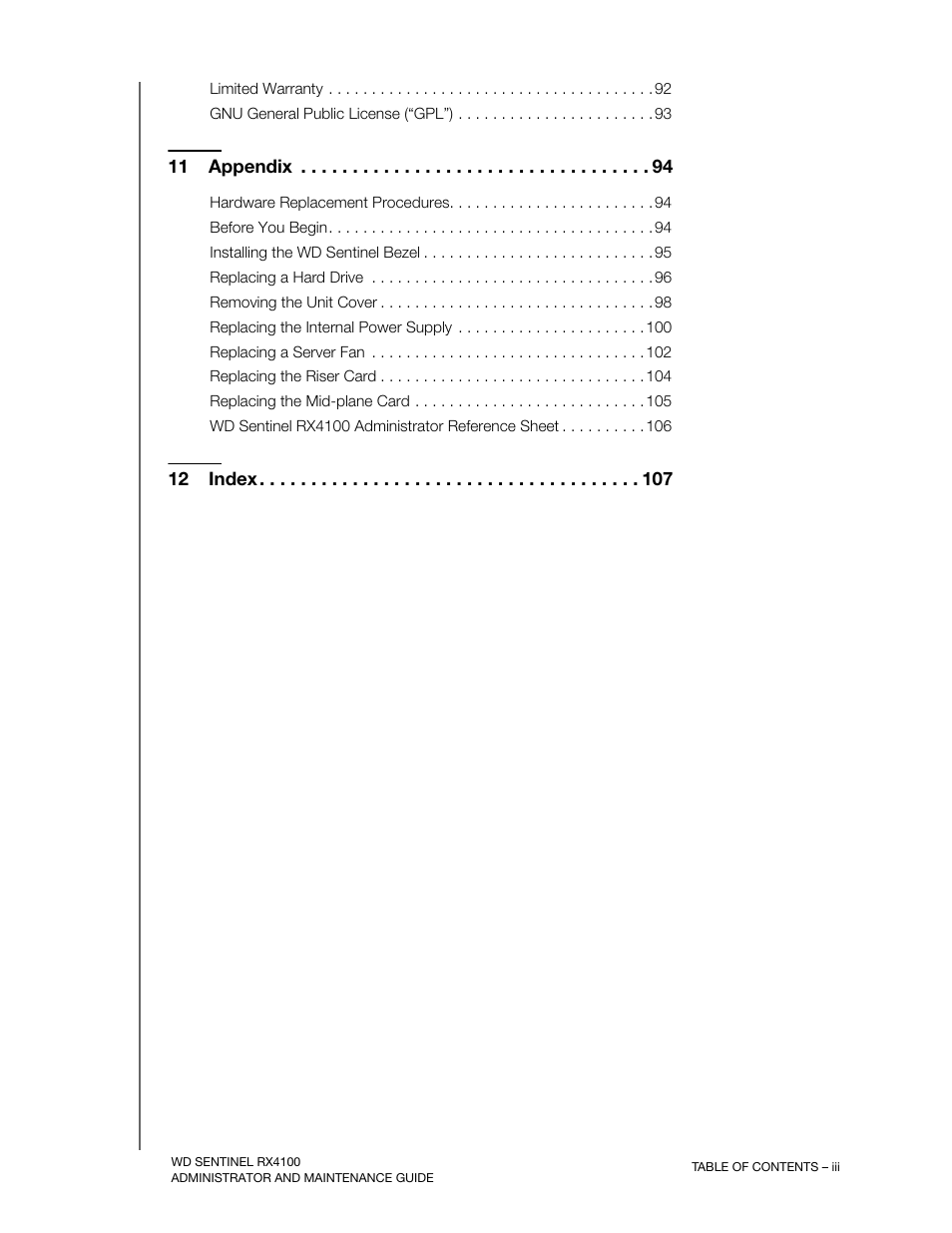 Western Digital WD Sentinel RX4100 User Manual User Manual | Page 6 / 117