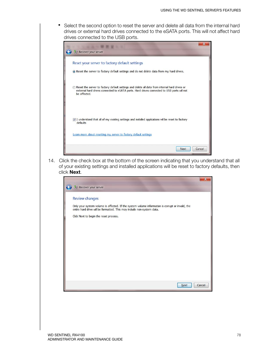 Western Digital WD Sentinel RX4100 User Manual User Manual | Page 84 / 117