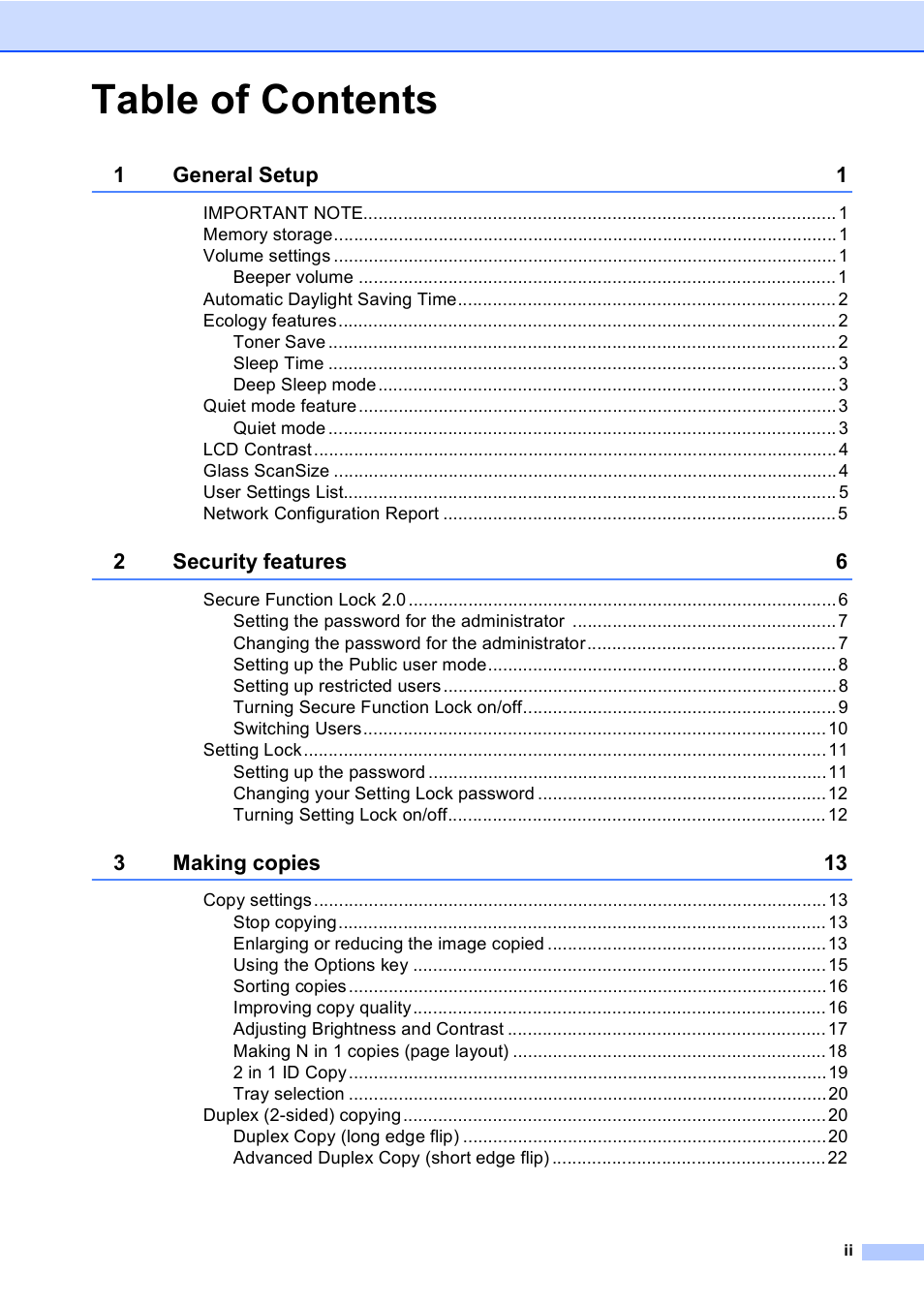 Brother Printer/Copier DCP-8110DN User Manual | Page 3 / 50