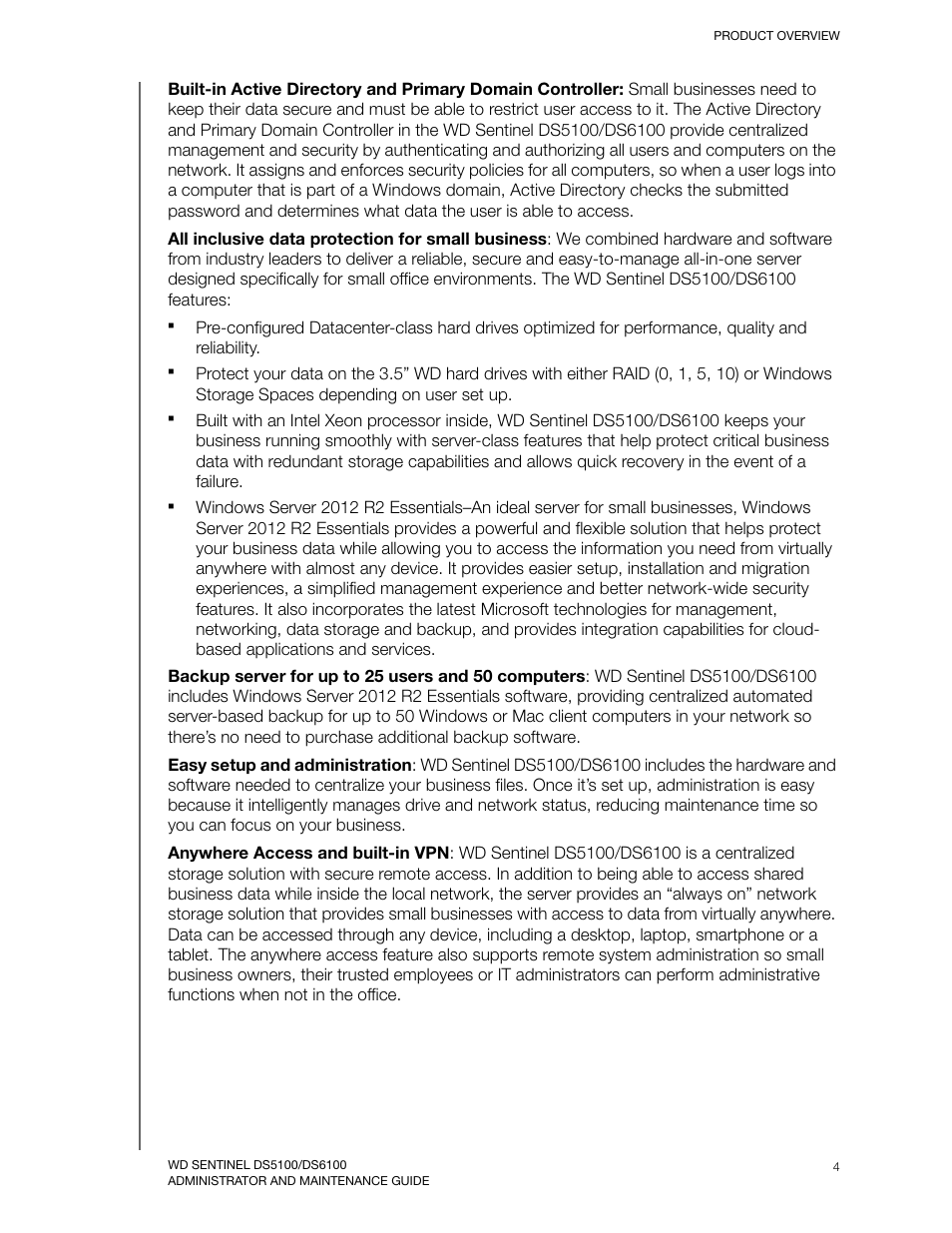 Western Digital WD Sentinel DS6100 Administrator and Maintenance Guide User Manual | Page 10 / 111
