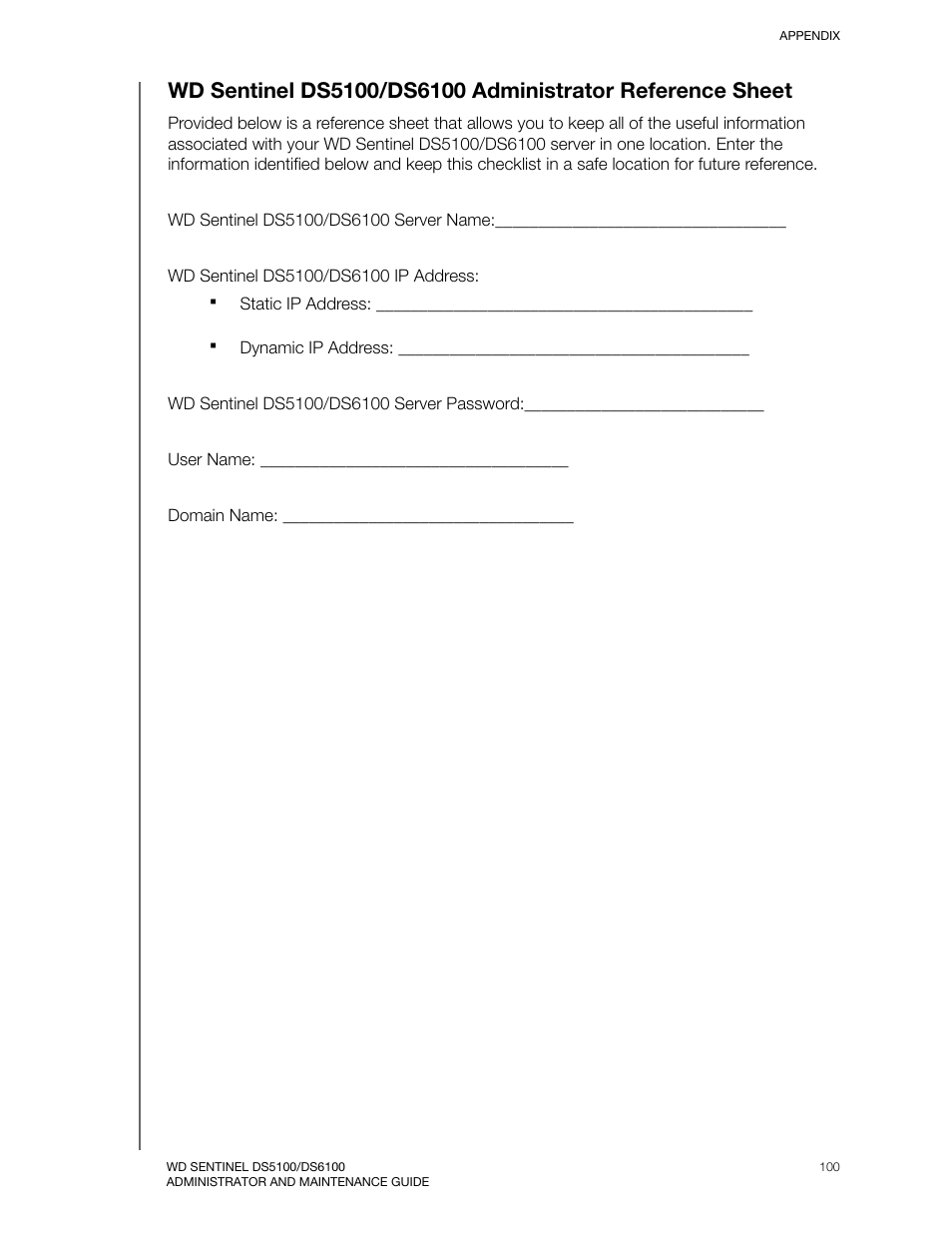 Western Digital WD Sentinel DS6100 Administrator and Maintenance Guide User Manual | Page 106 / 111