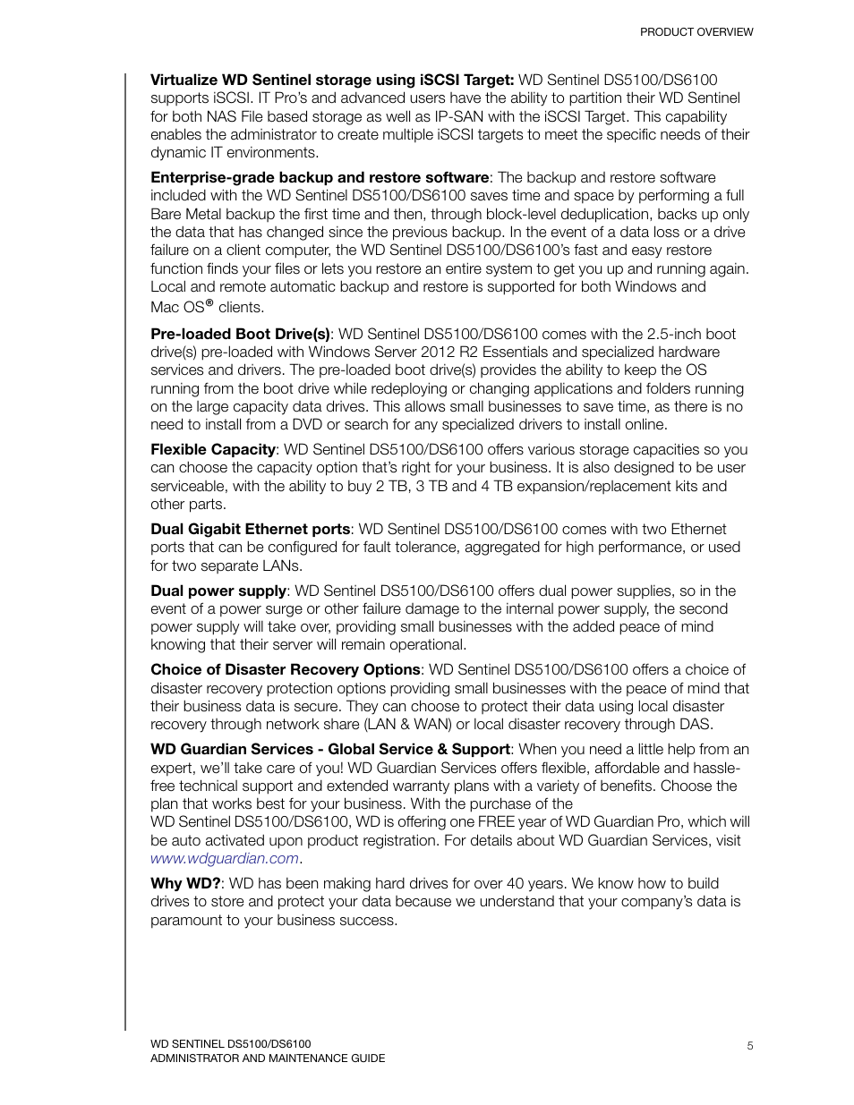 Western Digital WD Sentinel DS6100 Administrator and Maintenance Guide User Manual | Page 11 / 111