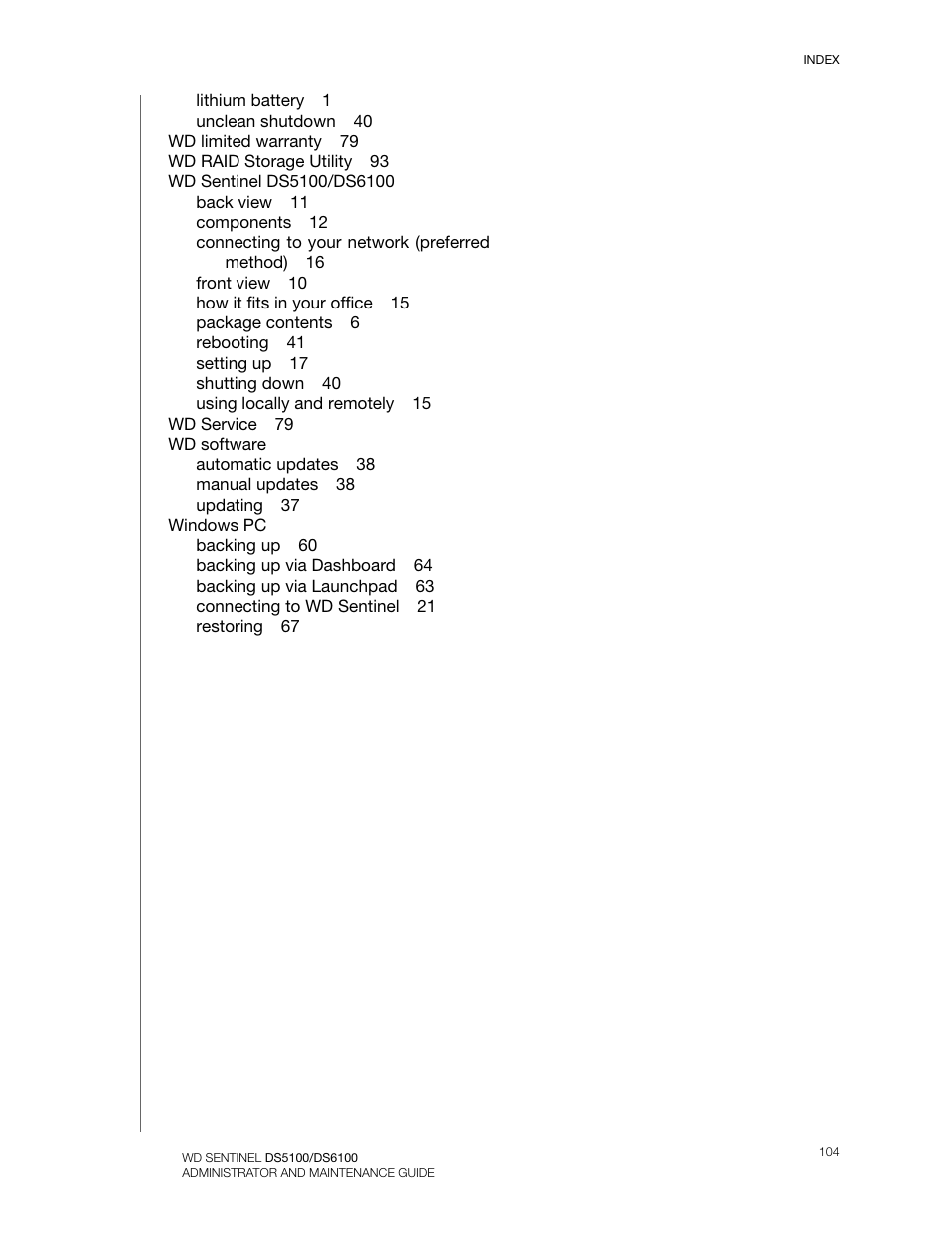 Western Digital WD Sentinel DS6100 Administrator and Maintenance Guide User Manual | Page 110 / 111