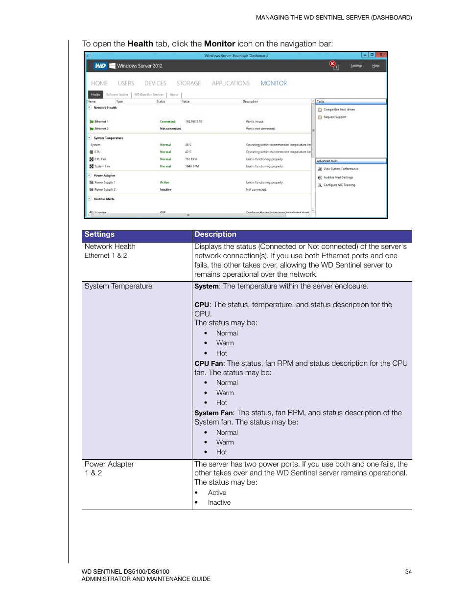 Western Digital WD Sentinel DS6100 Administrator and Maintenance Guide User Manual | Page 40 / 111