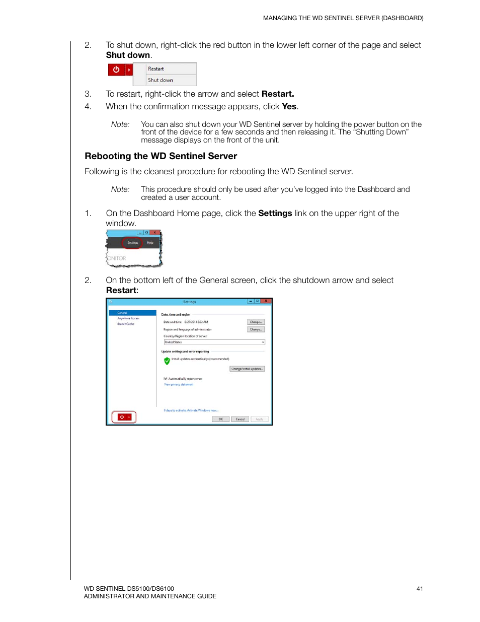 Western Digital WD Sentinel DS6100 Administrator and Maintenance Guide User Manual | Page 47 / 111