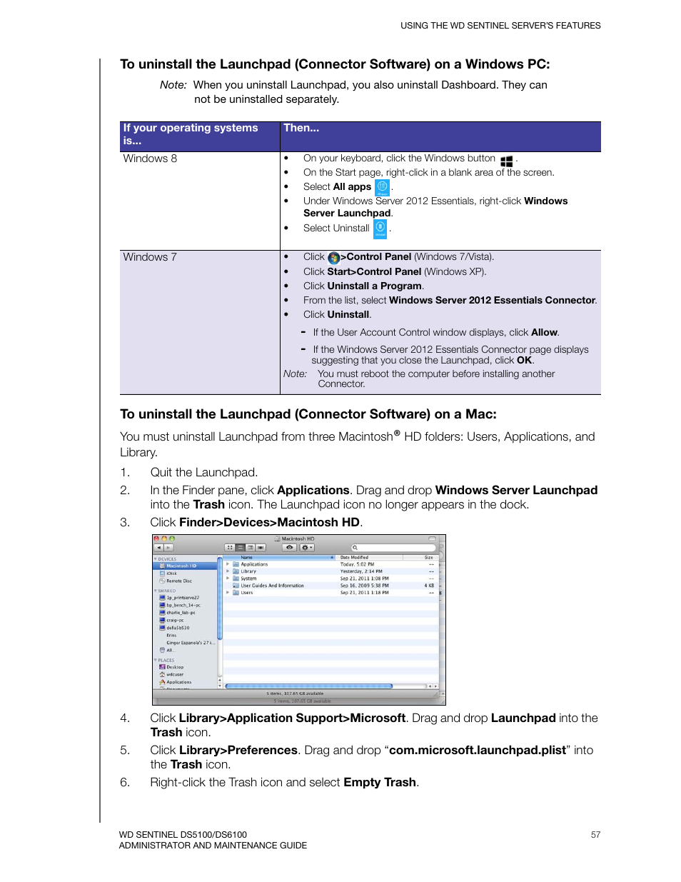 Western Digital WD Sentinel DS6100 Administrator and Maintenance Guide User Manual | Page 63 / 111