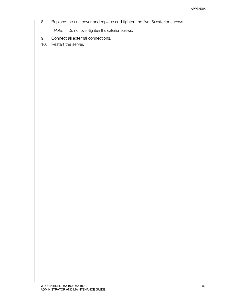 Western Digital WD Sentinel DS6100 Administrator and Maintenance Guide User Manual | Page 98 / 111