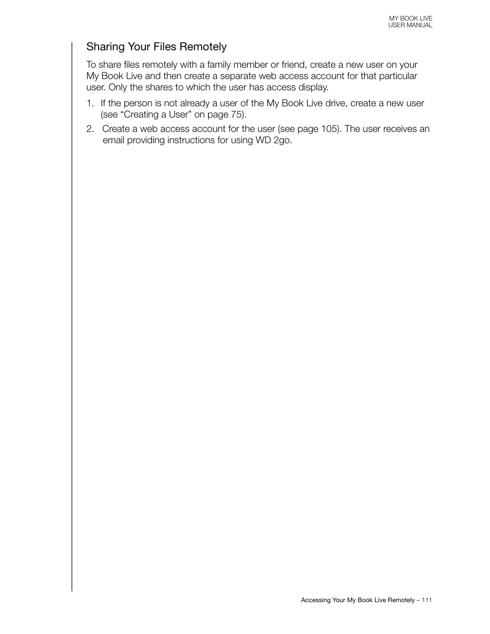 Sharing your files remotely | Western Digital My Book Live User Manual User Manual | Page 116 / 146