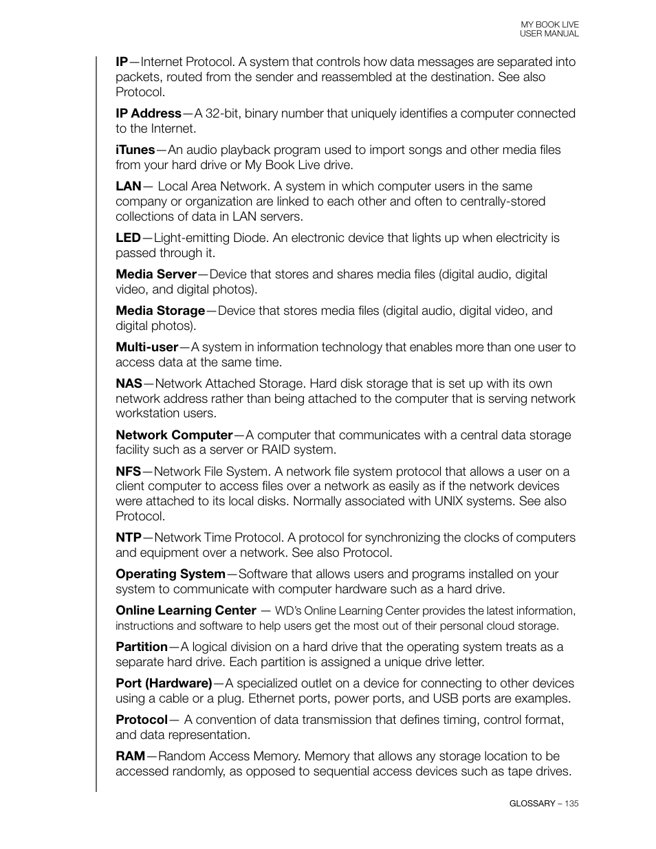 Western Digital My Book Live User Manual User Manual | Page 140 / 146
