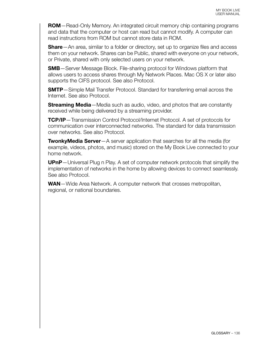 Western Digital My Book Live User Manual User Manual | Page 141 / 146
