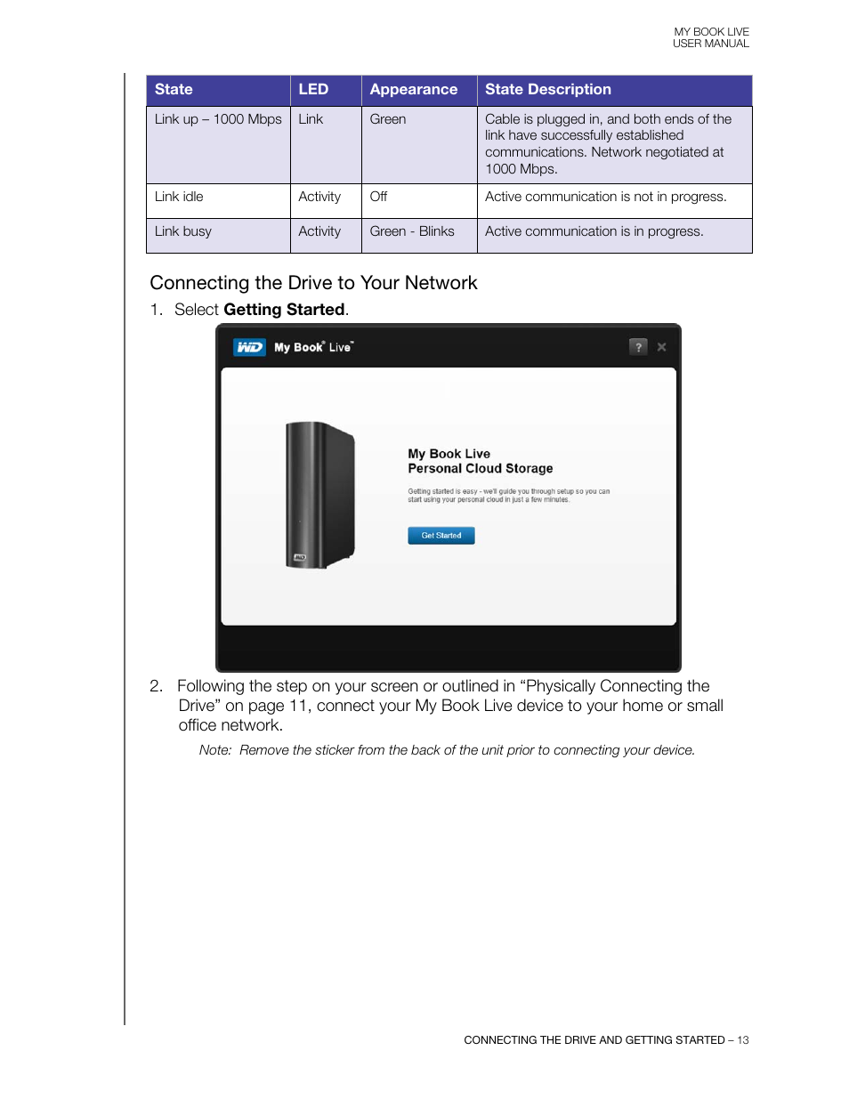 Connecting the drive to your network | Western Digital My Book Live User Manual User Manual | Page 18 / 146