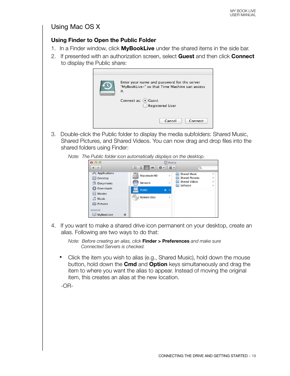 Using mac os x | Western Digital My Book Live User Manual User Manual | Page 24 / 146