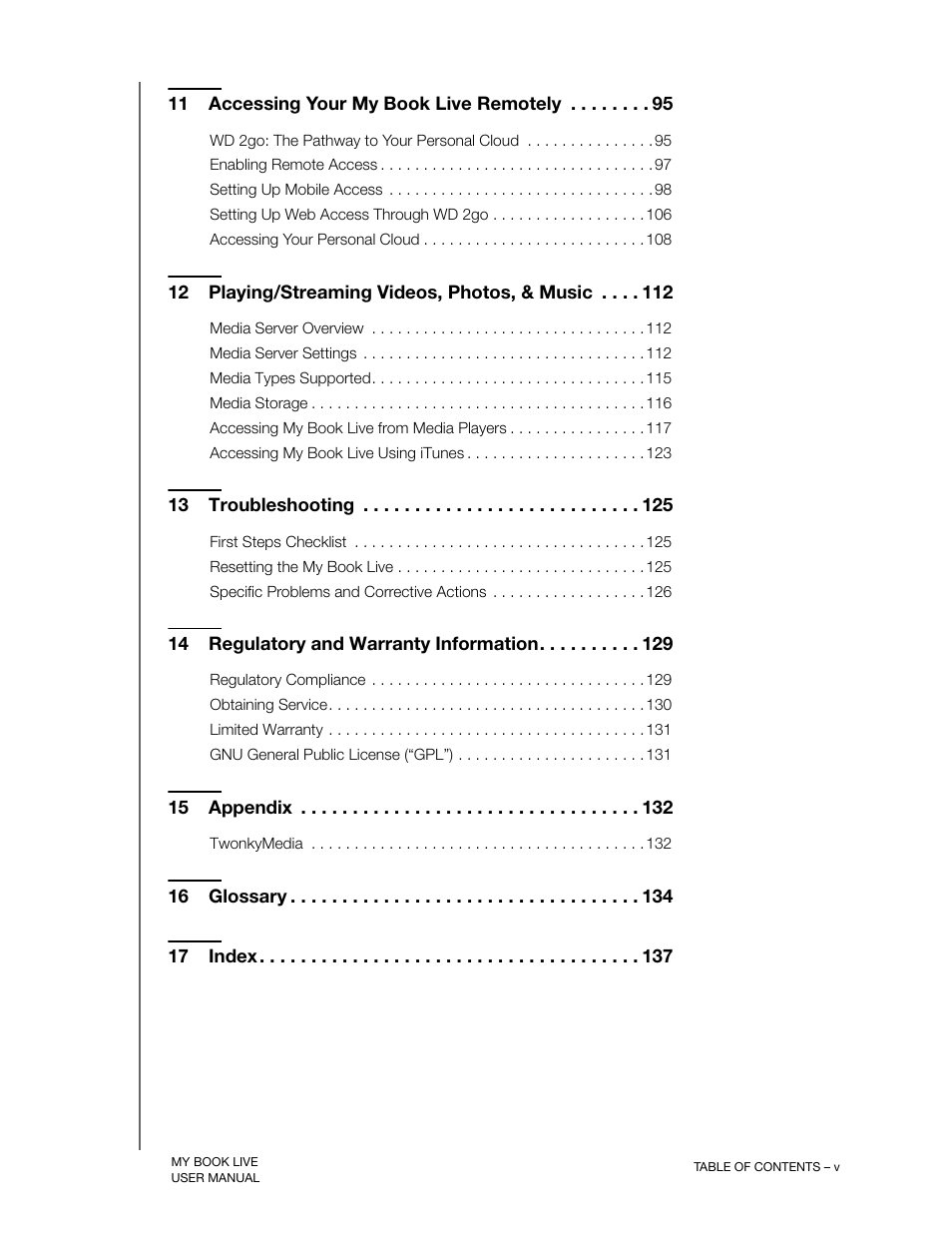 Western Digital My Book Live User Manual User Manual | Page 5 / 146