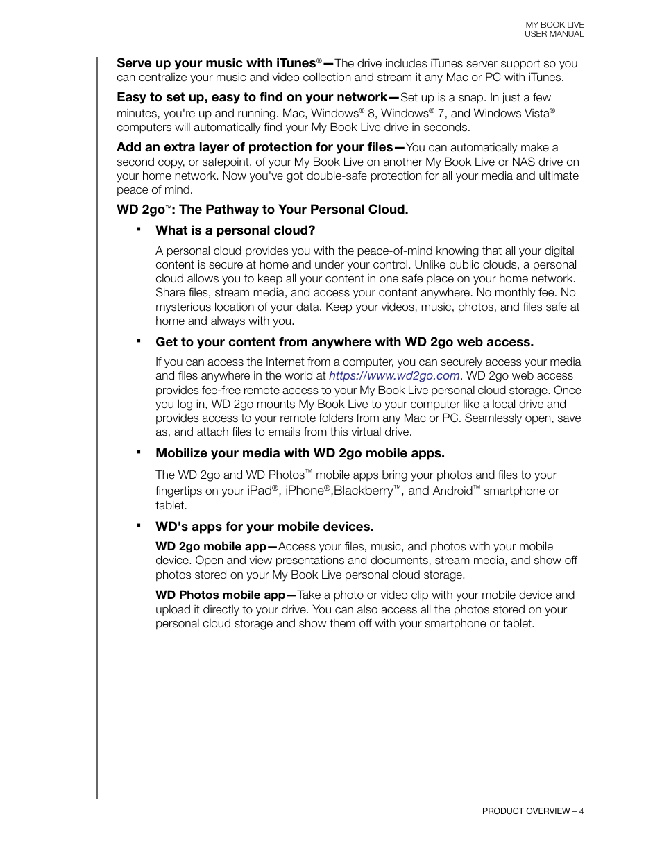 Western Digital My Book Live User Manual User Manual | Page 9 / 146