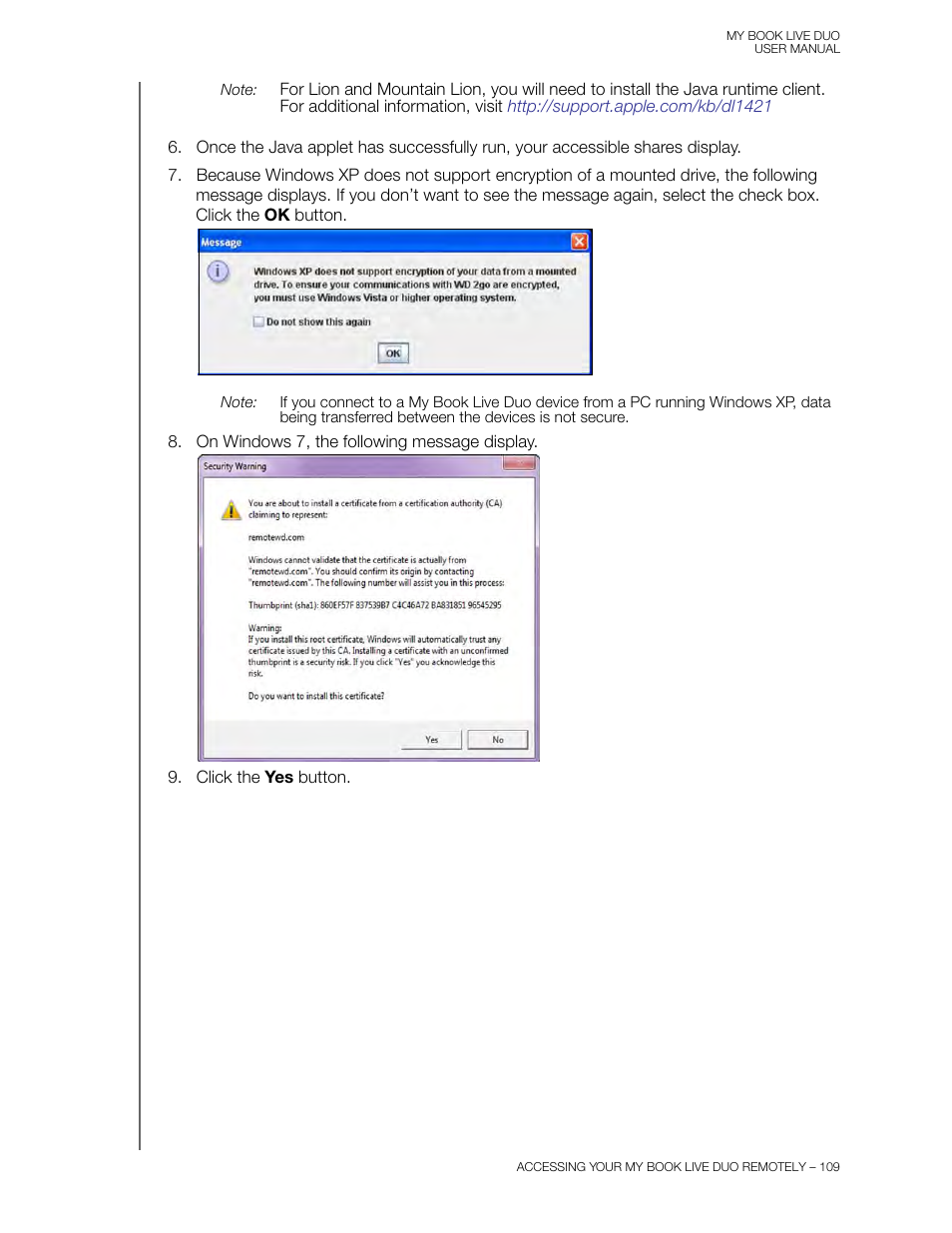 Western Digital My Book Live Duo User Manual User Manual | Page 115 / 146