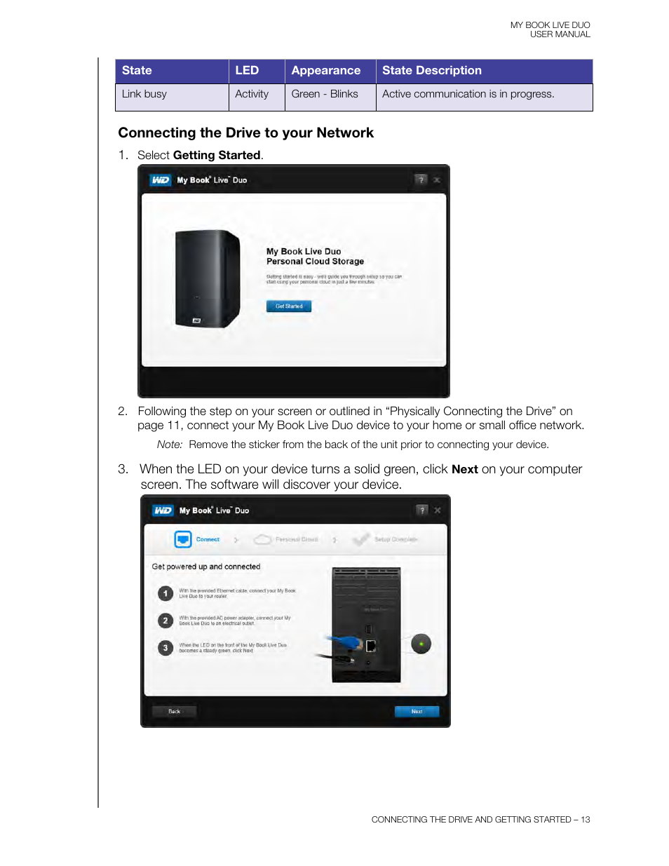 Connecting the drive to your network | Western Digital My Book Live Duo User Manual User Manual | Page 19 / 146