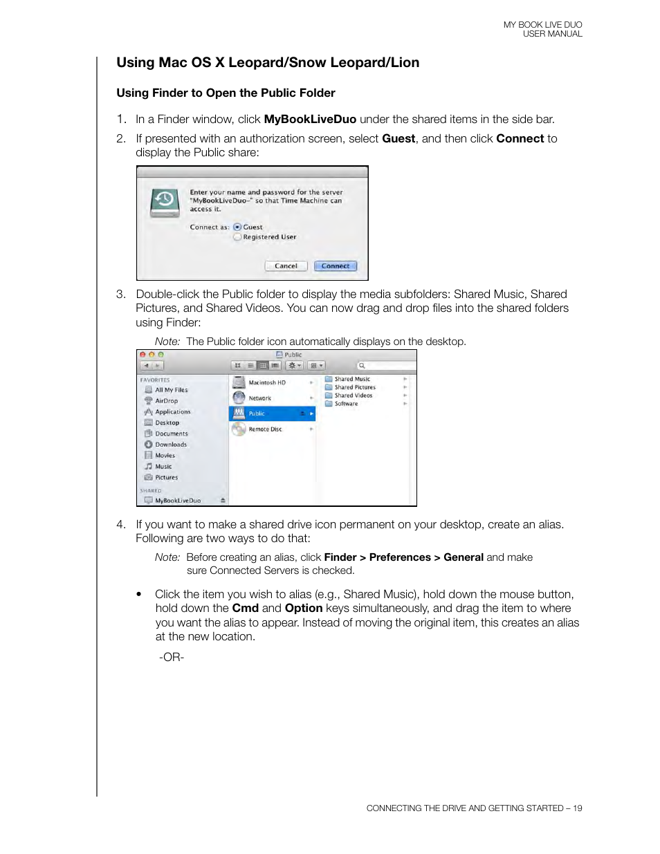 Using mac os x leopard/snow leopard/lion | Western Digital My Book Live Duo User Manual User Manual | Page 25 / 146