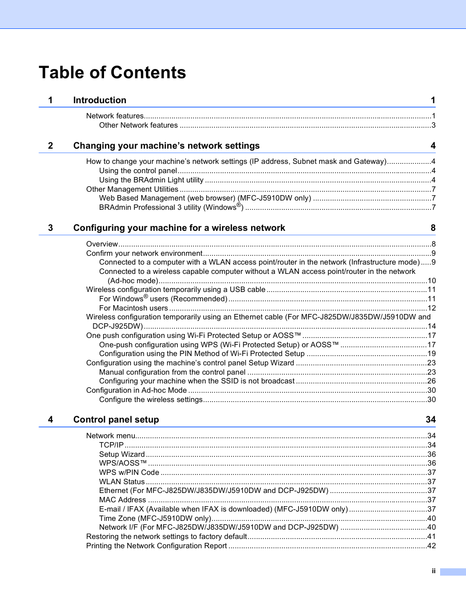 Brother DCP-J525W User Manual | Page 3 / 85