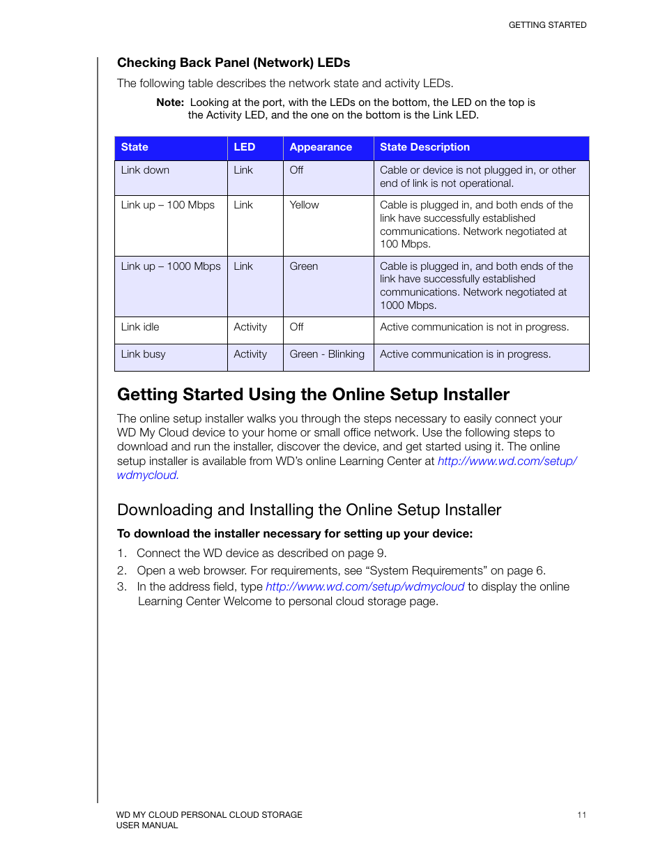 Getting started using the online setup installer | Western Digital My Cloud User Manual User Manual | Page 16 / 126