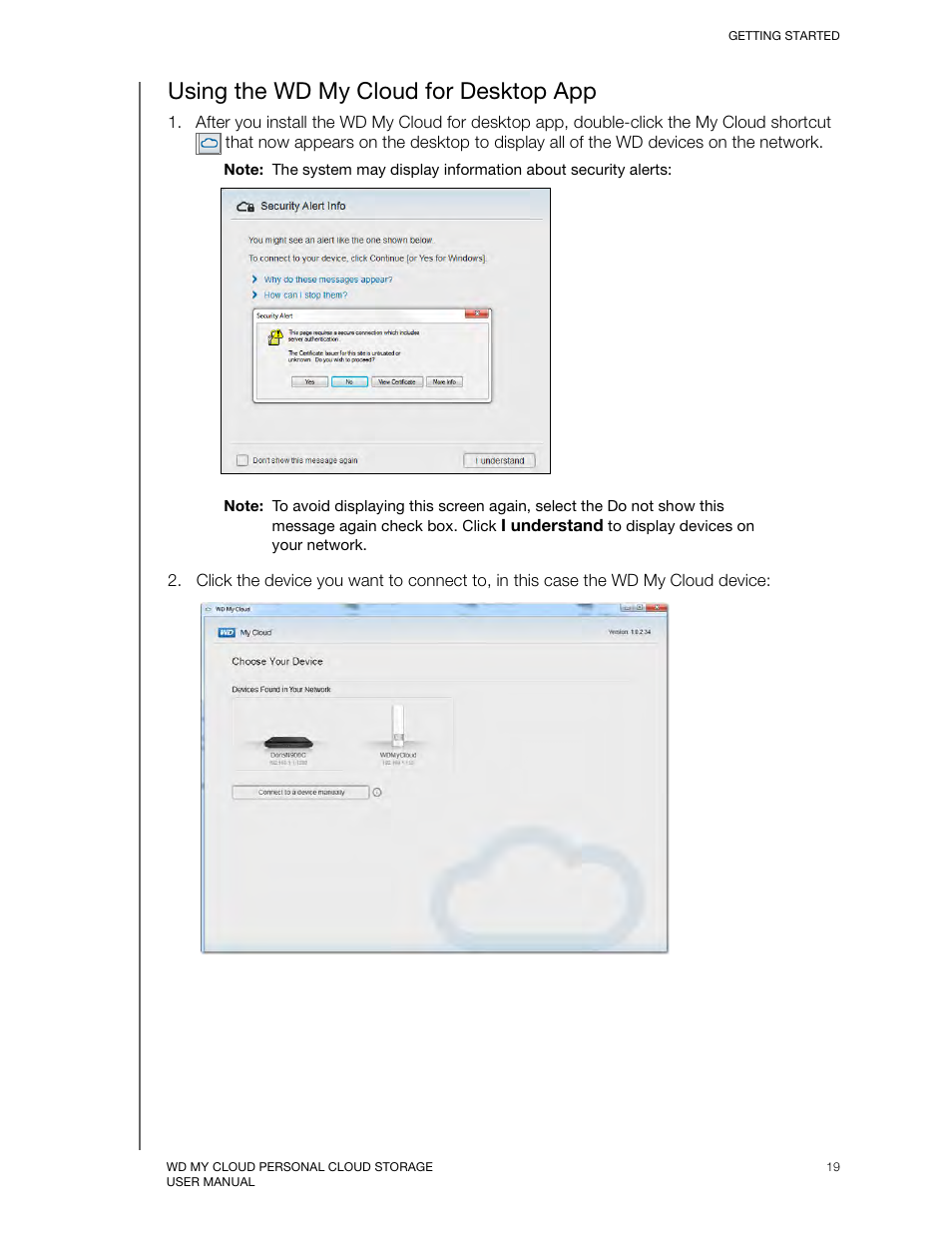 Using the wd my cloud for desktop app | Western Digital My Cloud User Manual User Manual | Page 24 / 126