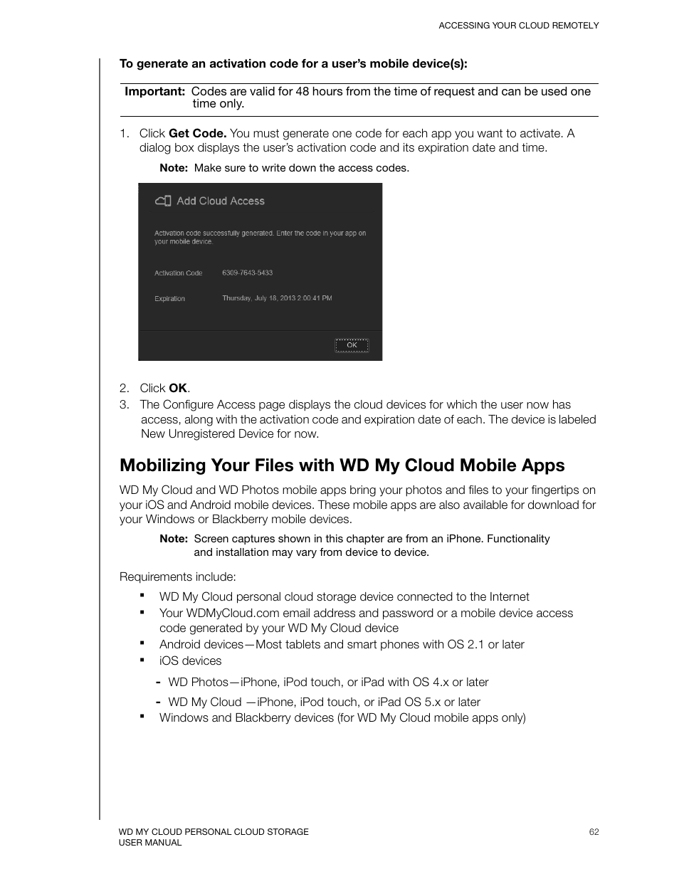 Mobilizing your files with wd my cloud mobile apps | Western Digital My Cloud User Manual User Manual | Page 67 / 126