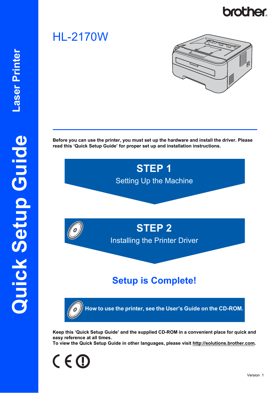 Brother HL-2170W User Manual | 52 pages