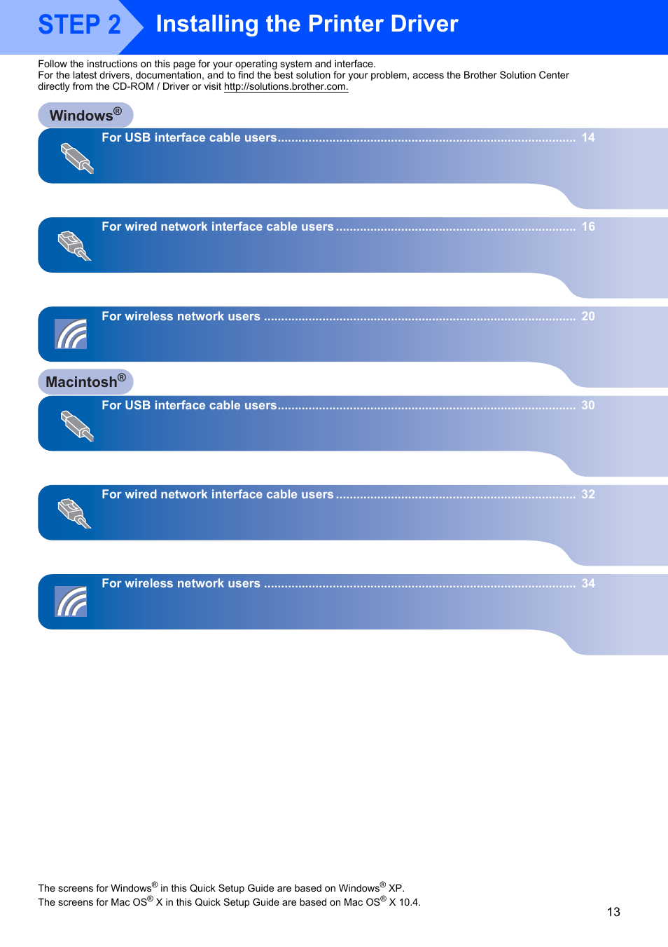 Step 2 - installing the printer driver, Step 2, Installing the printer driver | Brother HL-2170W User Manual | Page 15 / 52