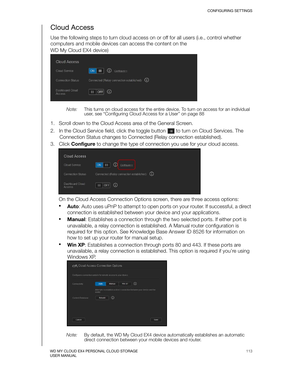 Cloud access | Western Digital My Cloud EX4 User Manual User Manual | Page 118 / 170