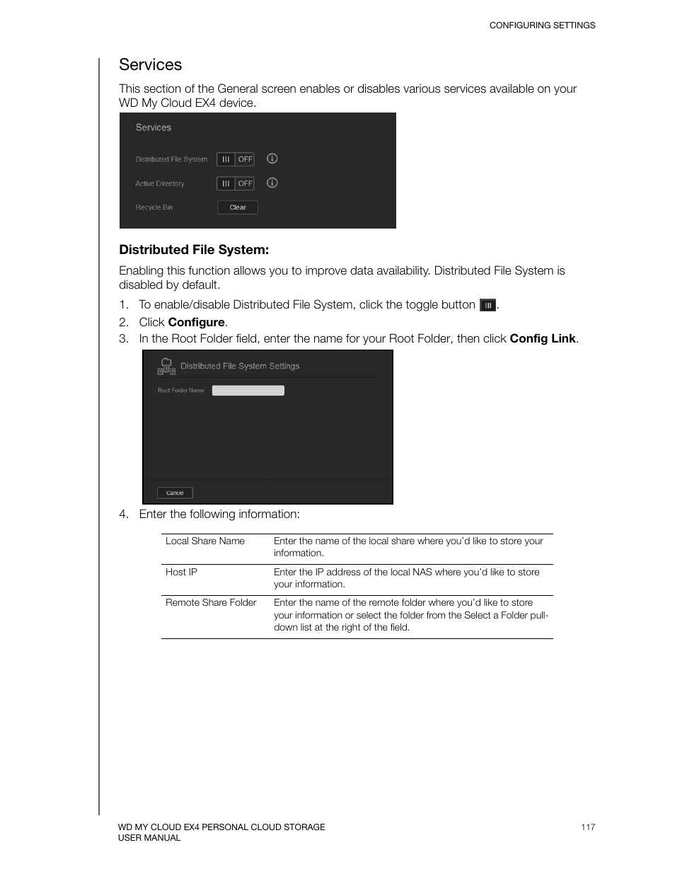 Services | Western Digital My Cloud EX4 User Manual User Manual | Page 122 / 170