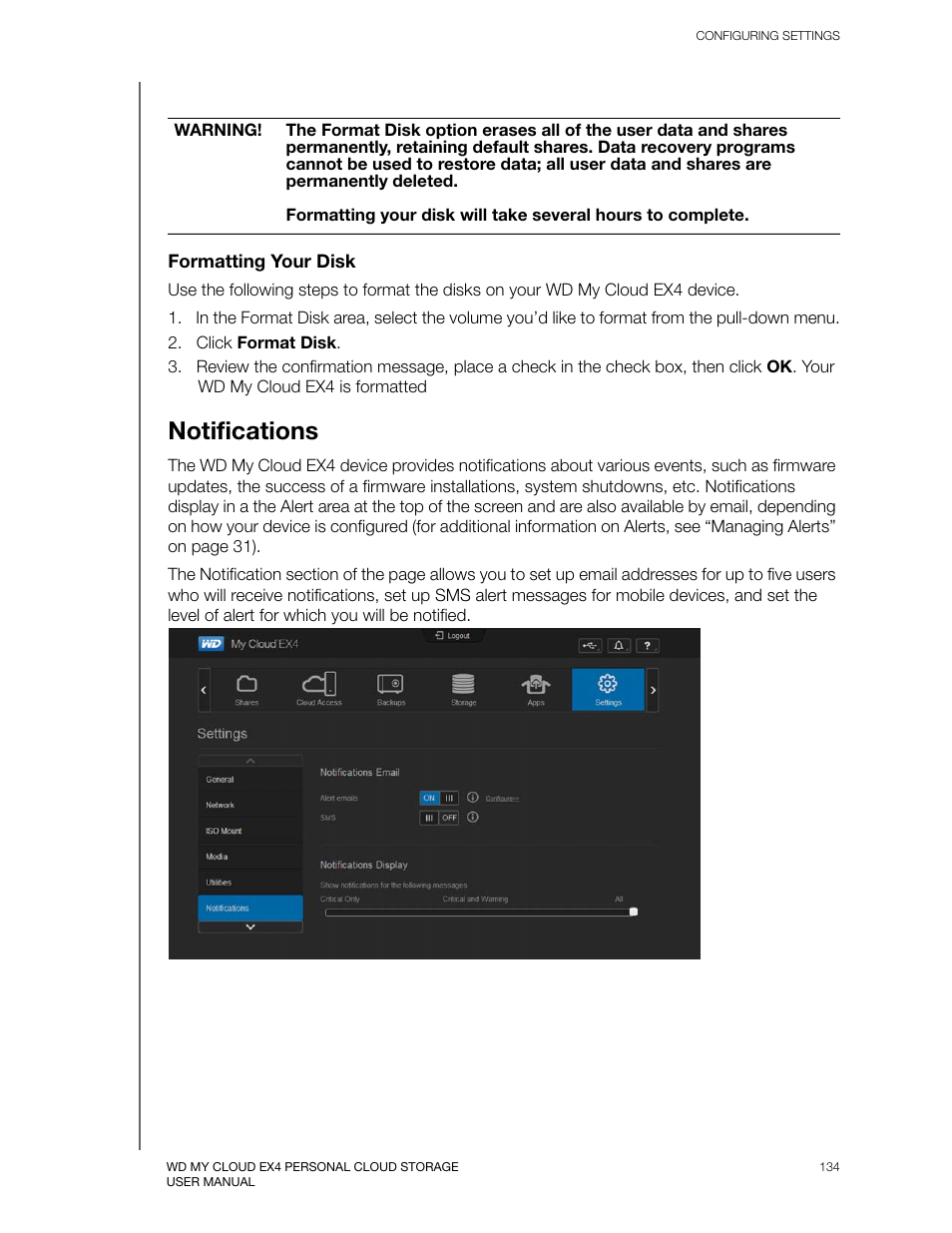 Notifications | Western Digital My Cloud EX4 User Manual User Manual | Page 139 / 170