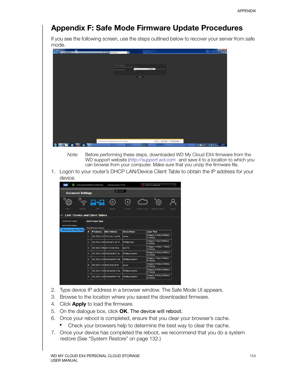 Appendix f: safe mode firmware update procedures | Western Digital My Cloud EX4 User Manual User Manual | Page 159 / 170