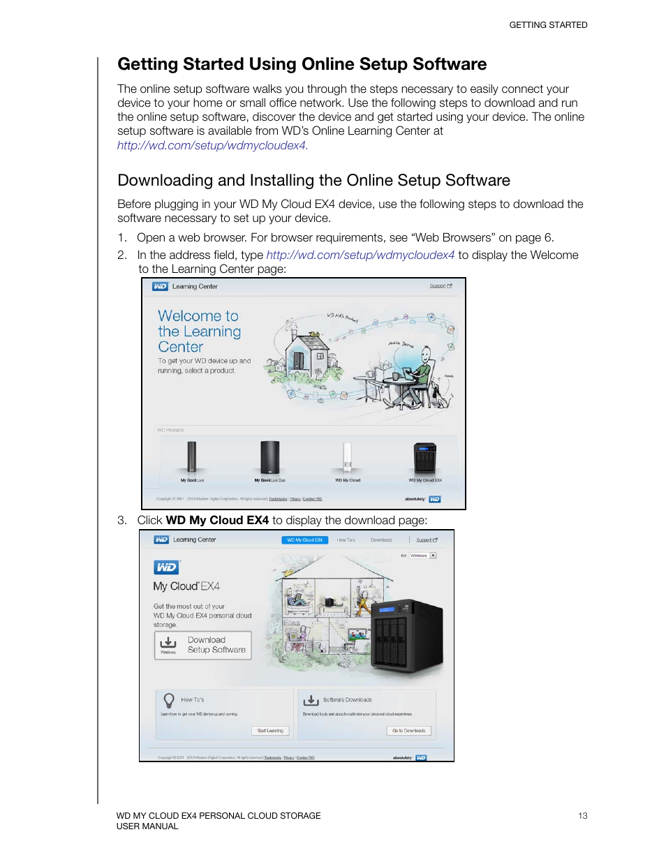 Getting started using online setup software | Western Digital My Cloud EX4 User Manual User Manual | Page 18 / 170
