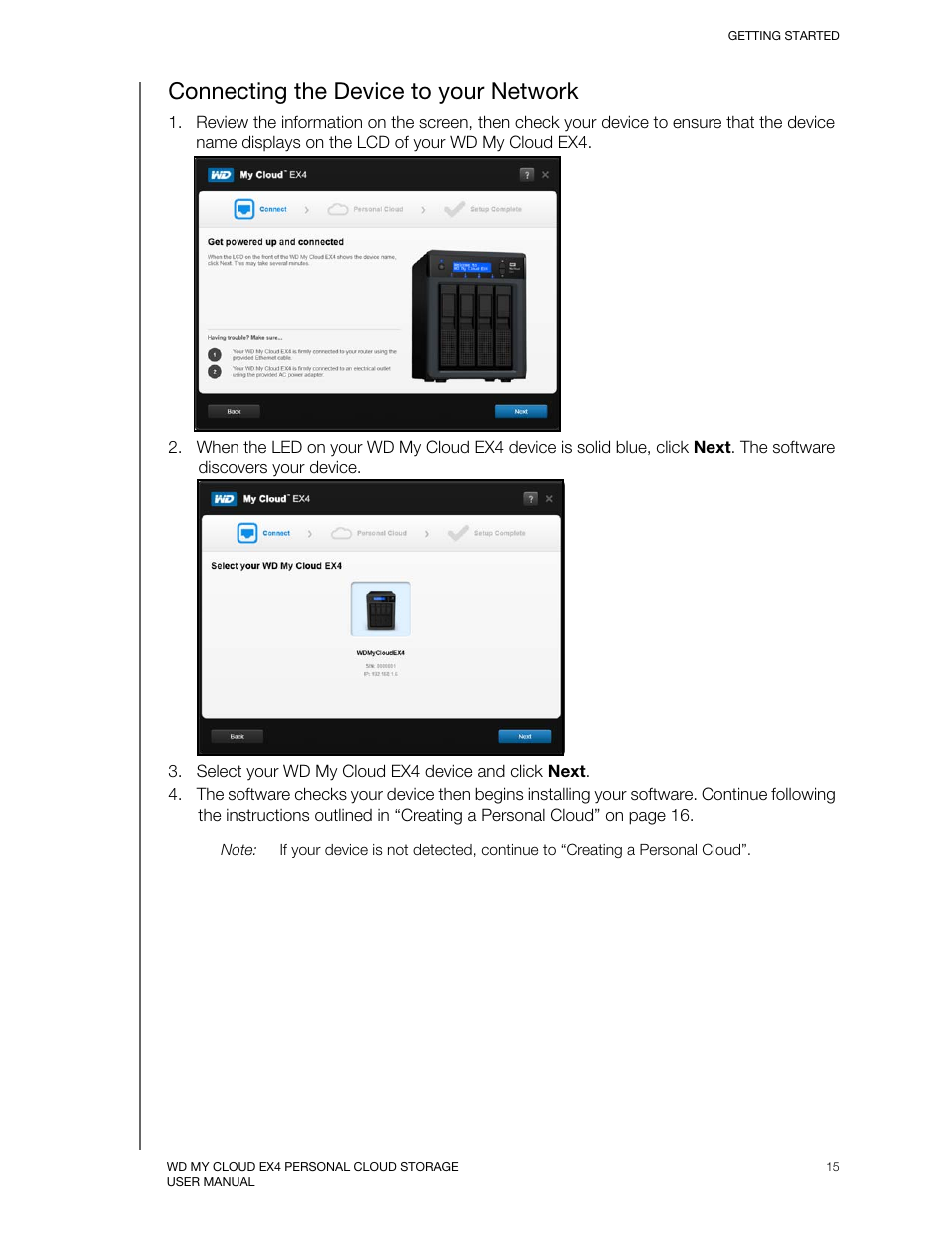 Connecting the device to your network | Western Digital My Cloud EX4 User Manual User Manual | Page 20 / 170