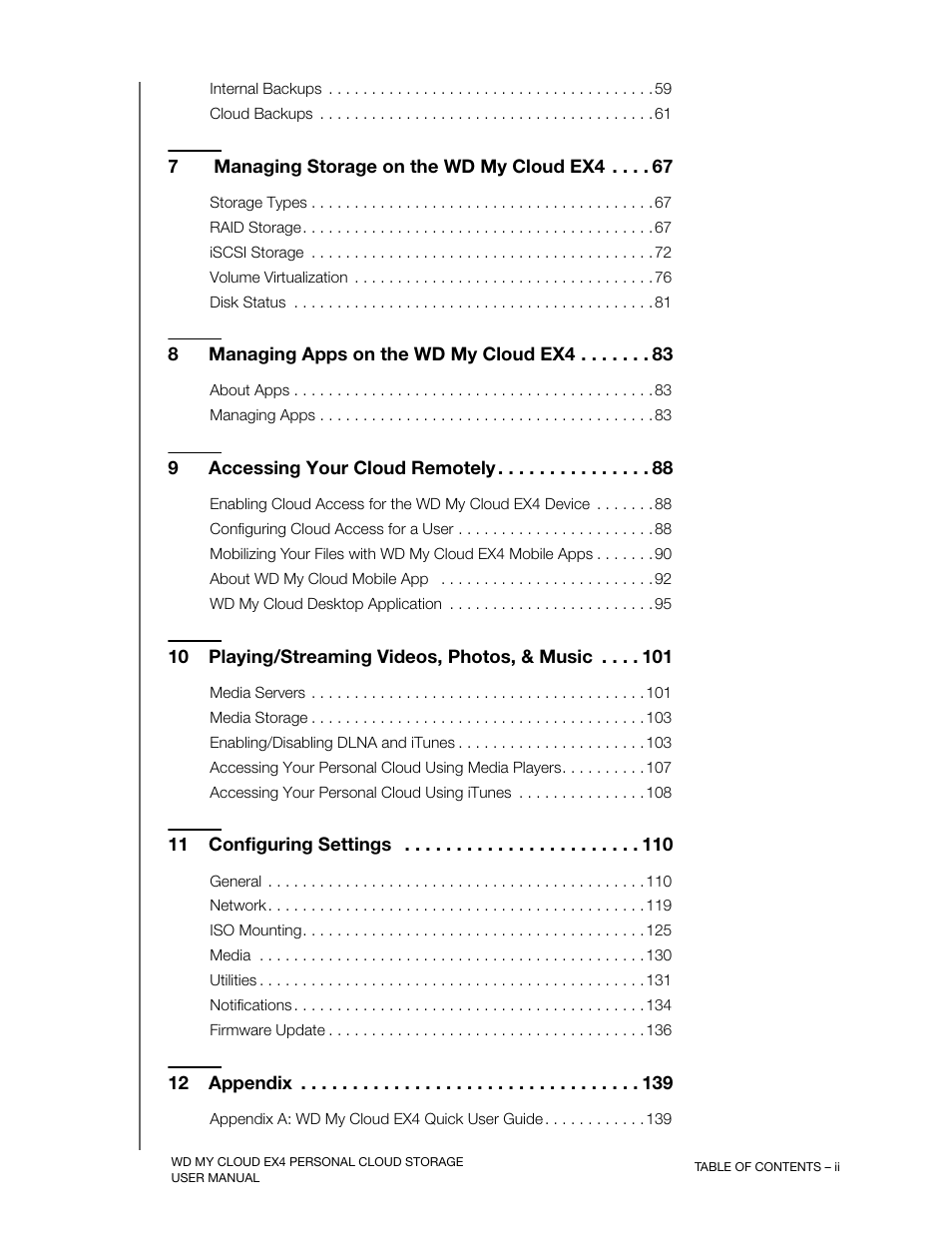 Western Digital My Cloud EX4 User Manual User Manual | Page 4 / 170