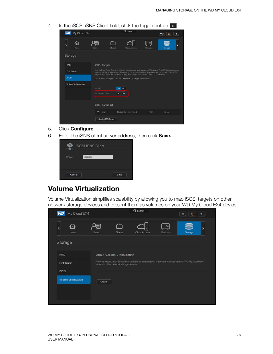 Volume virtualization | Western Digital My Cloud EX4 User Manual User Manual | Page 81 / 170