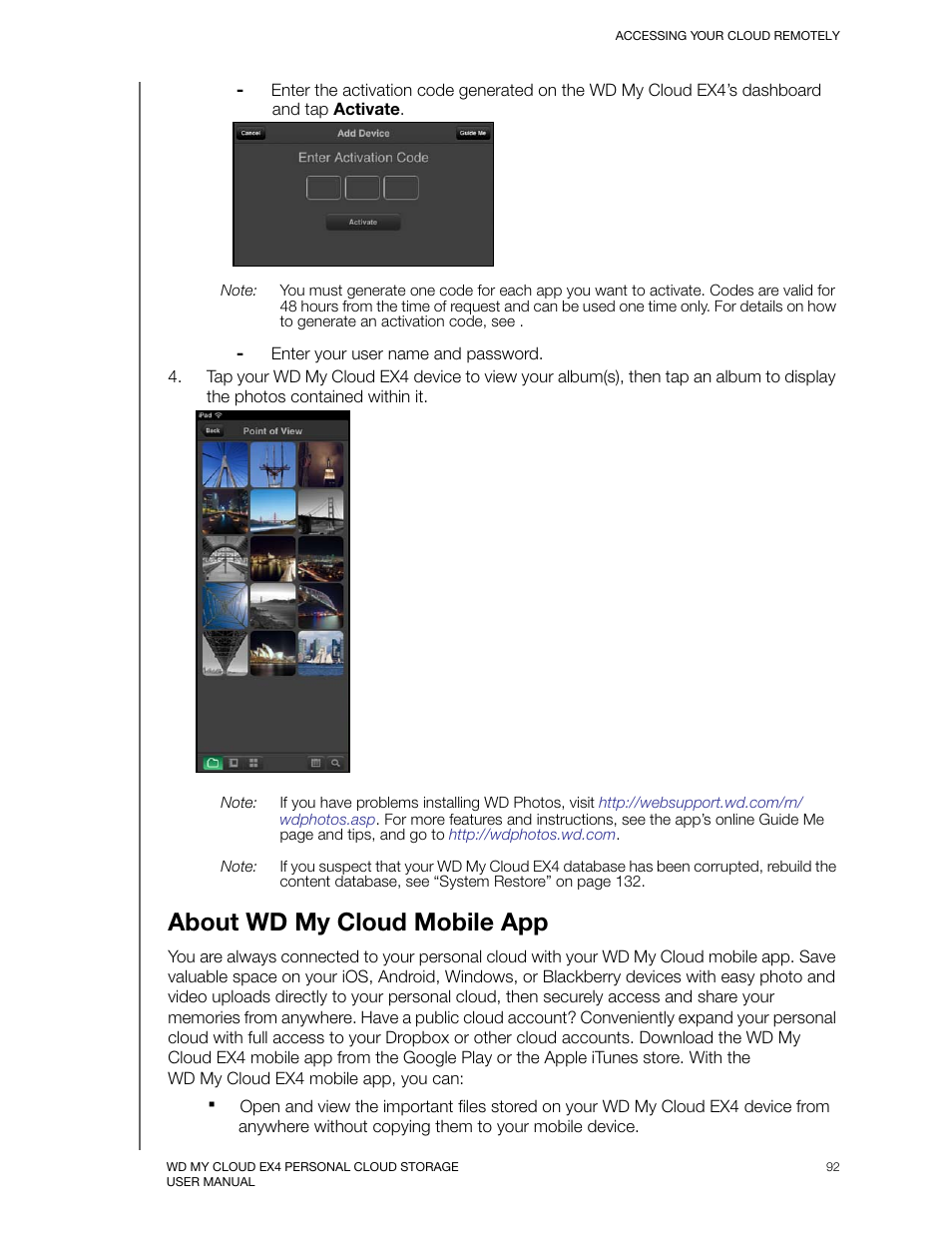 About wd my cloud mobile app | Western Digital My Cloud EX4 User Manual User Manual | Page 97 / 170