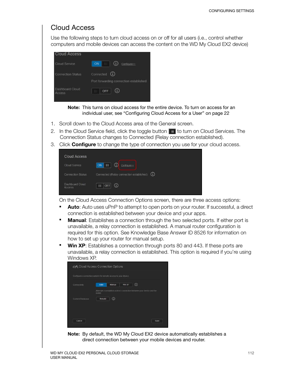 Cloud access | Western Digital My Cloud EX2 User Manual User Manual | Page 117 / 168