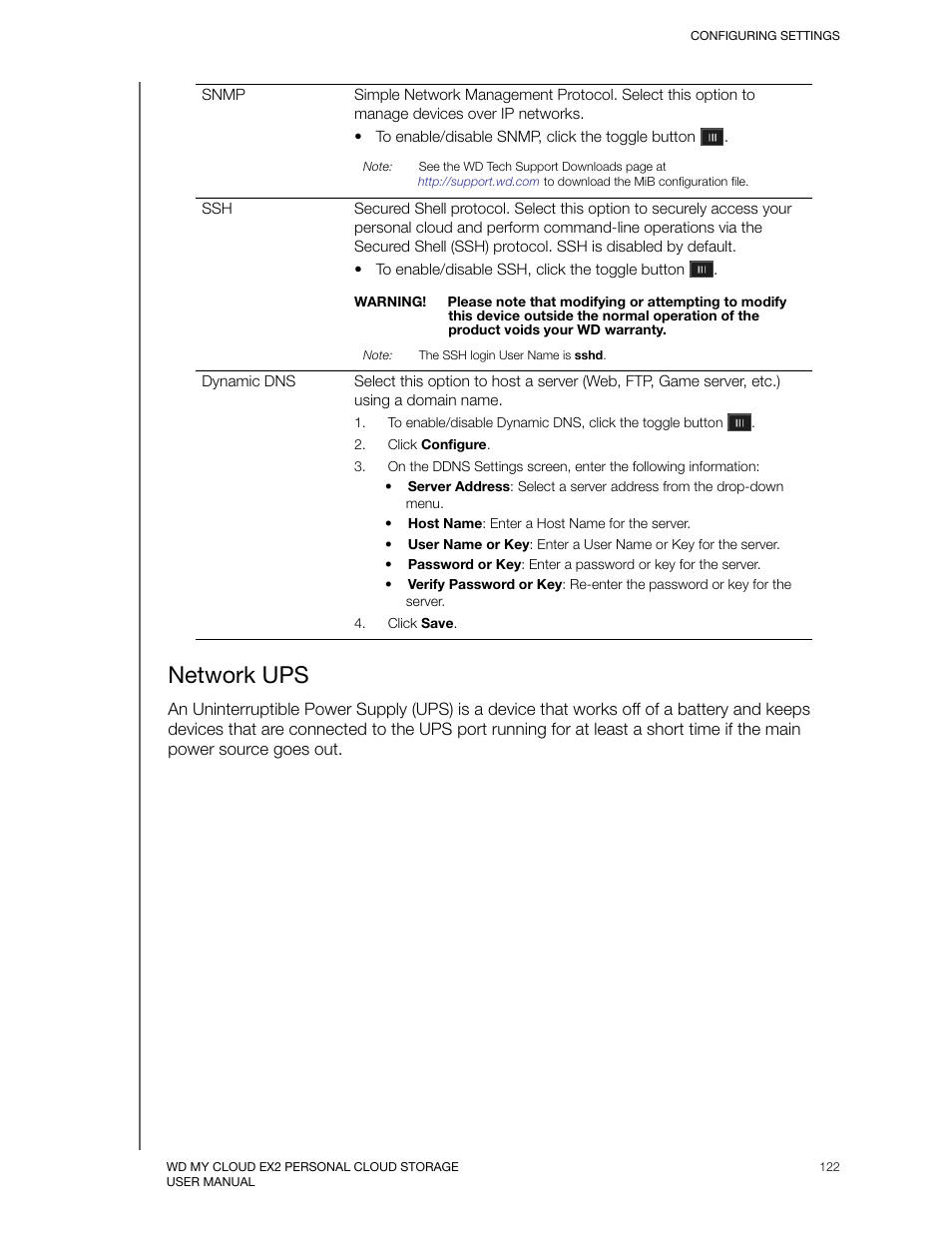 Network ups | Western Digital My Cloud EX2 User Manual User Manual | Page 127 / 168
